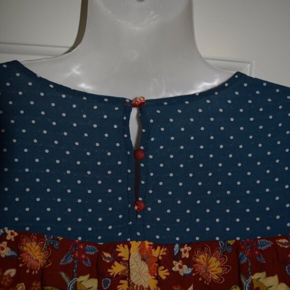 3 for 30 ~ Matilda Jane Woman Fall Garden Mums Blouse M - Picture 6 of 10